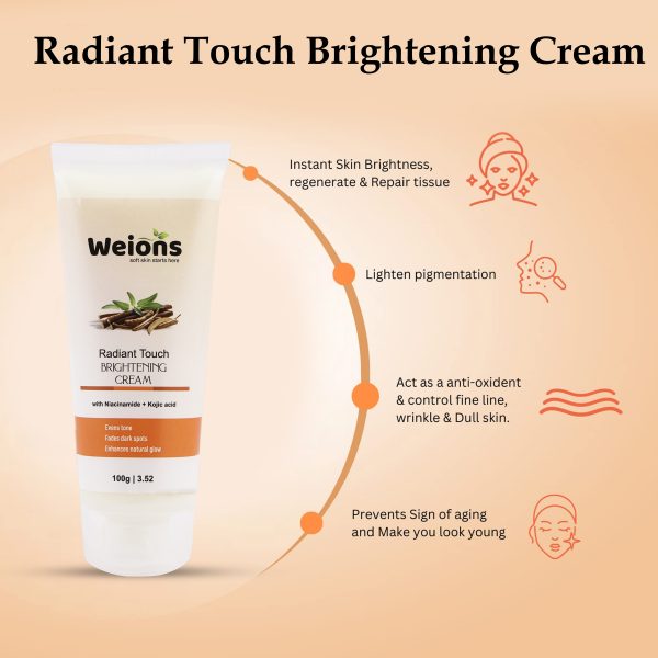WEIONS Radiant Touch BRIGHTENING CREAM - 100ML - Image 3