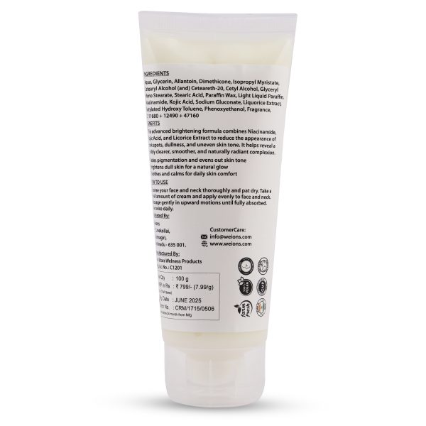 WEIONS Radiant Touch BRIGHTENING CREAM - 100ML - Image 4